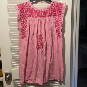 Sleeveless Mexican mini dress